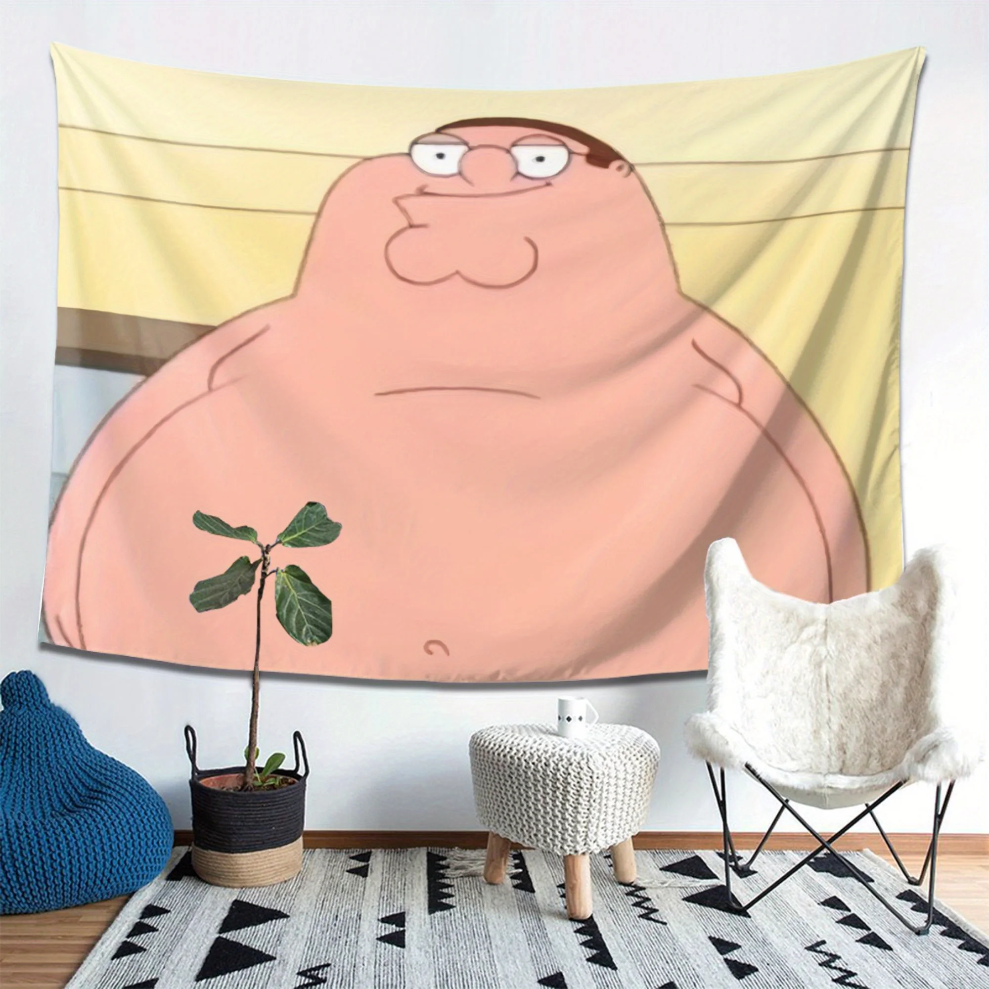 Peter Griffin Cartoon-Figur, Wandteppich, Wandbehang, leicht, Heimdekoration für Schlafzimmer, Wohnzimmer, Schlafsaal, Büro, Party
