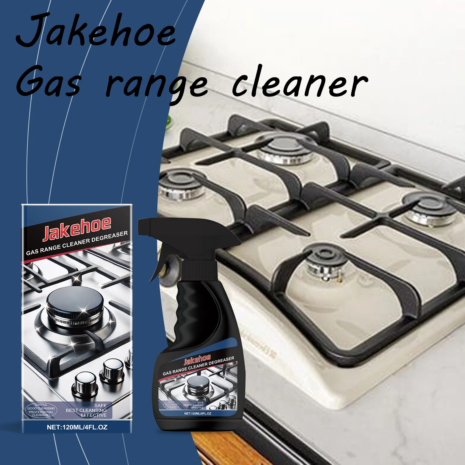 

Очиститель газового диапазона Jakehoe, глубокая очистка, стойкие масляные пятна, быстроразъемный восстанавливающий блеск, универсальный очиститель-спрей
