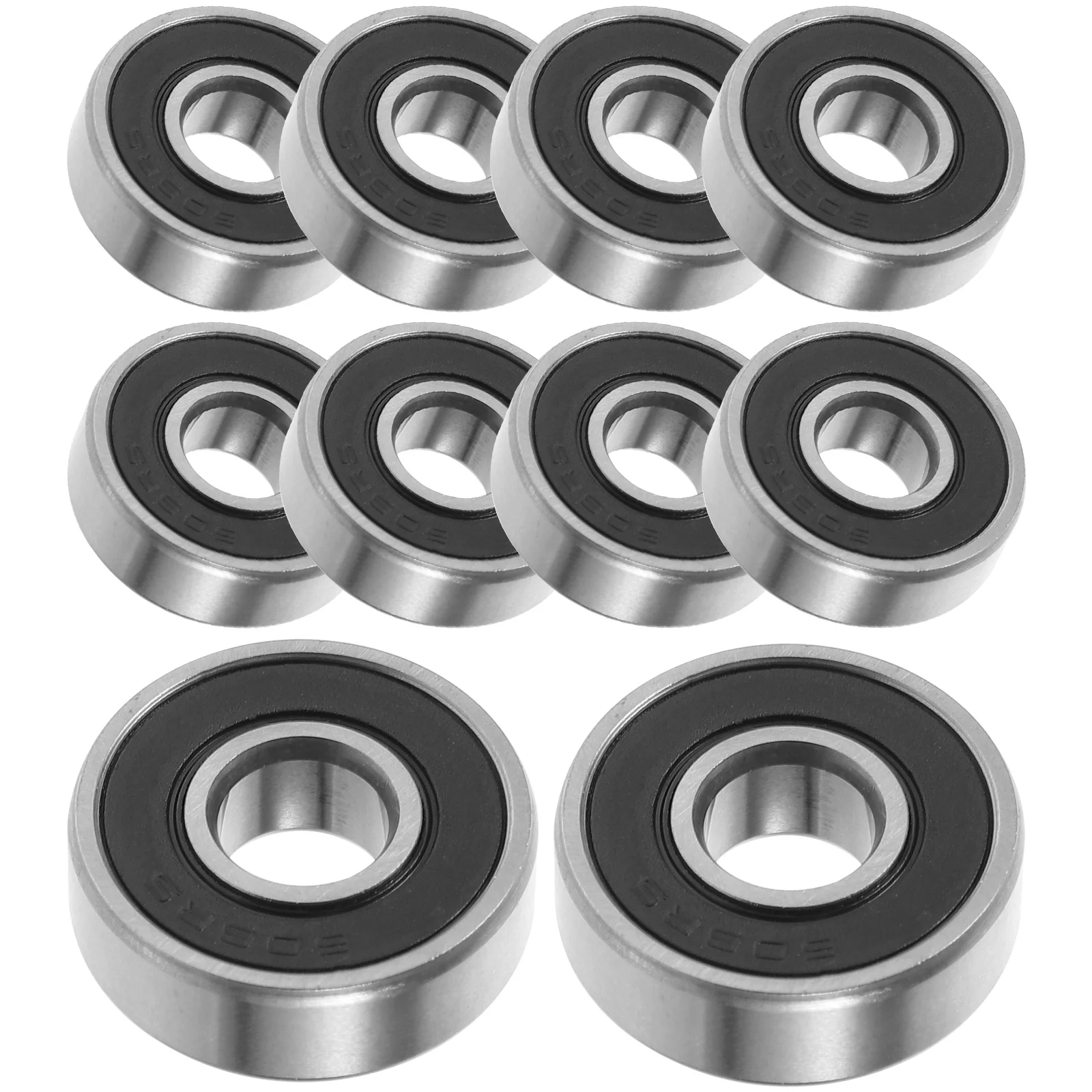 

10 Pcs Ball Deep Groove Miniature 608 2RS Steel Dust Water Protection Roller Bearings Small Size 8x22x7mm Bearings