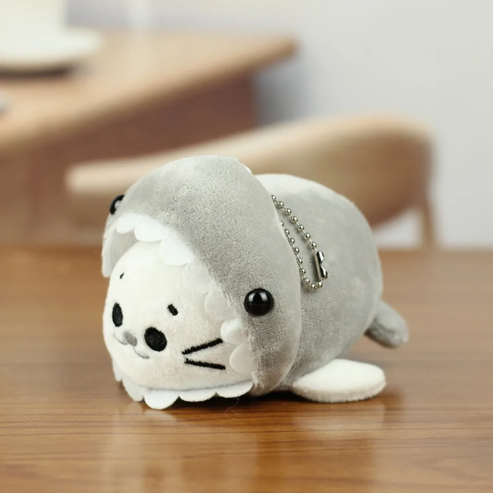 

PP Cotton Seal Doll Pendant Dress Up Fluffy Plush Cosplay Seal Keychain Soft Comfortable Sea Lion Key Chain Kids Gifts
