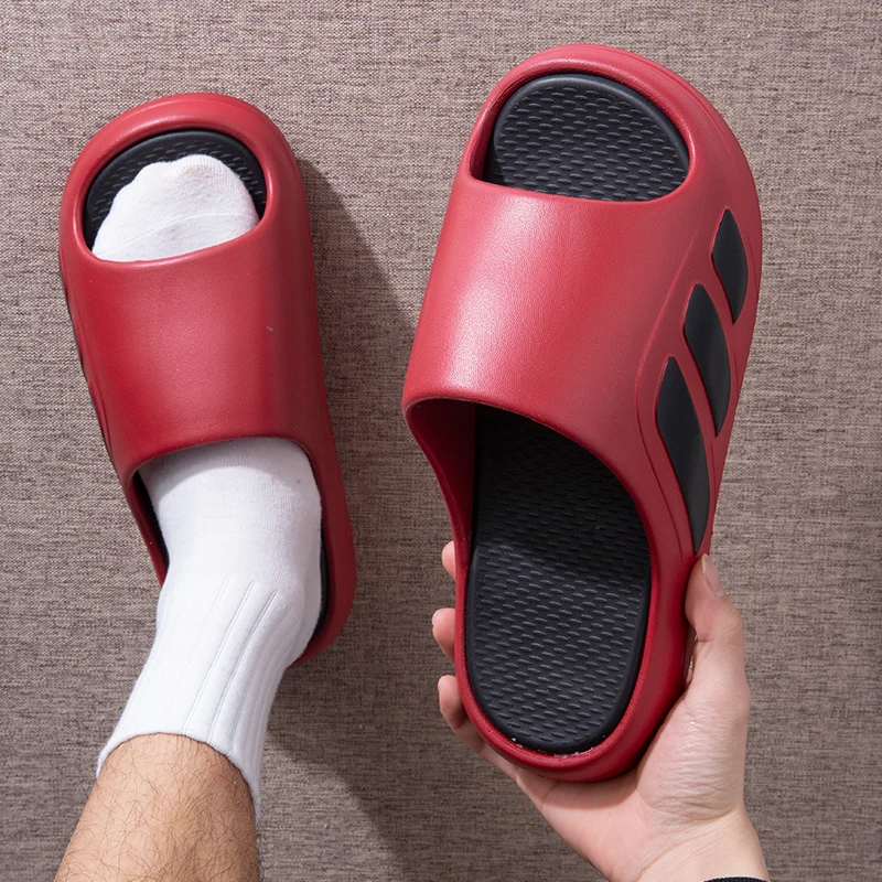 

Новые летние мужские тапочки, шлепанцы с чувством, высокое эстетичное значение, внешняя одежда, противоскользящие пляжные крутые тапочки с толстой подошвой для мужчин