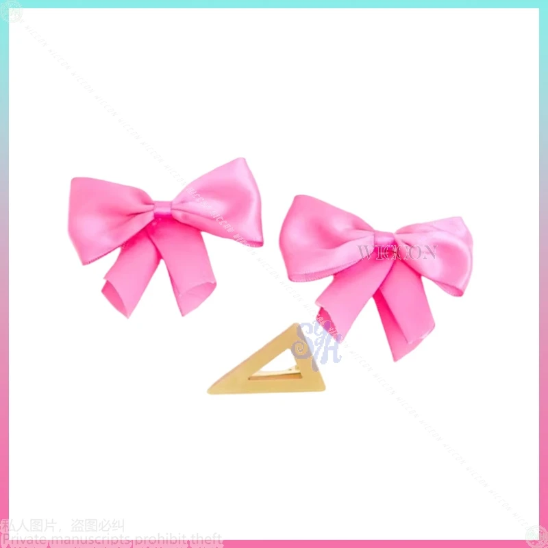 Juego de Cosplay de Jackal, disfraz de Anime de la diosa de la victoria Nikke, peluca larga de color rosa degradado Beige, tocados resistentes al calor para niñas Jirai Kei