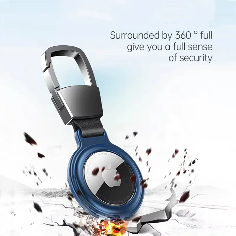 

Metal Magnetic Shockproof Anti-Lost Scratch Keychain Holder Case For iPhone Air Tag Locator Keychain Protector Metal Full Cover