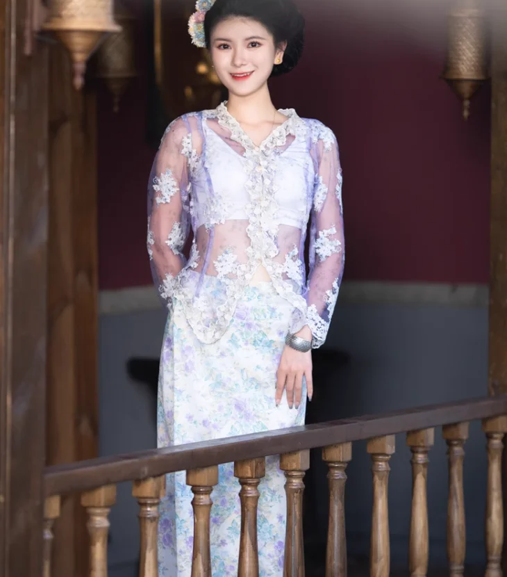 

Purple Nianjia Clothing Nanyang Style Clothing Features Ethnic Style Southeast Asian Clothing