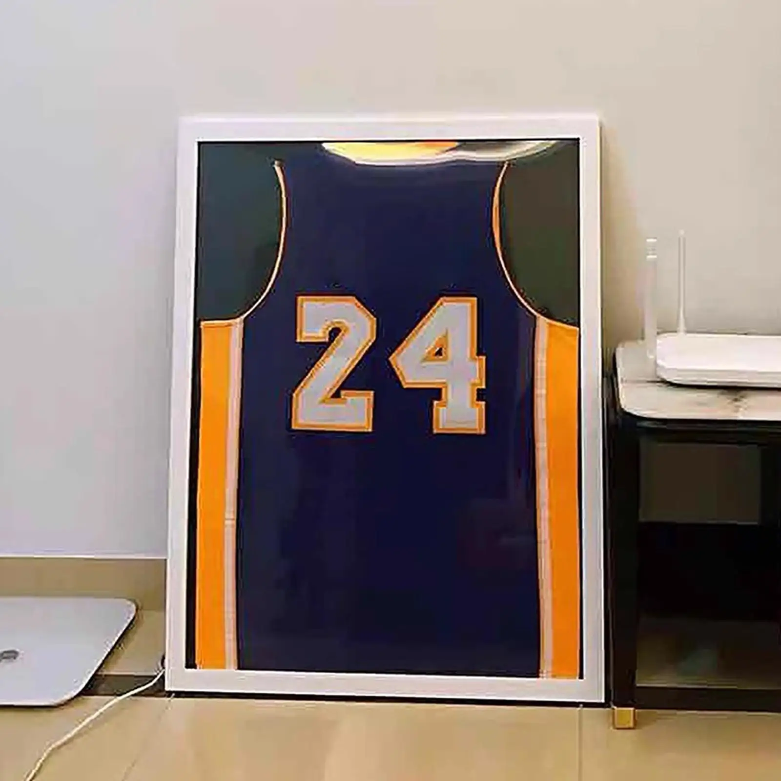 Jersey Frame Shadow Box Sport Shirt Organizer Wooden Versatile Wall Mount Protection for Shirt Football Soccer Hockey Uniform