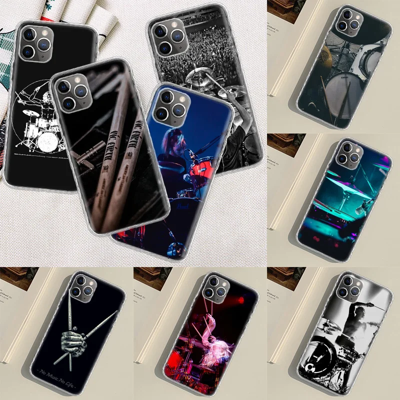 Drum Drummer Music Dj Phone Case For Apple Iphone 15 14 13 16 Pro Max Cover 11 12 Mini Fundas X XS Max XR 8 7 Plus Capa Shell Co