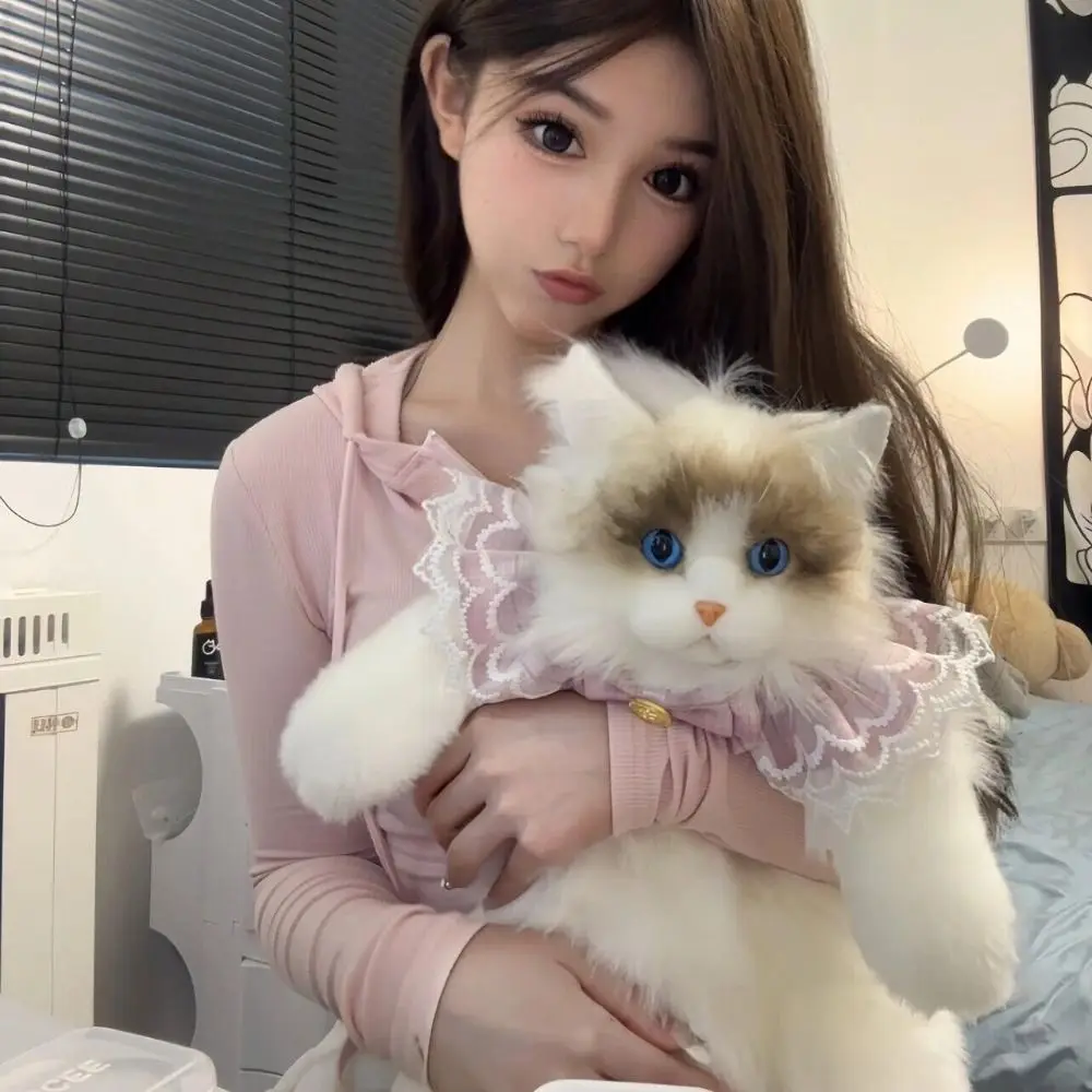 Super realistische pluche CAT rugzak reisopslag boodschappentas kat schooltassen schattige cartoon knuffels dieren pluche tas