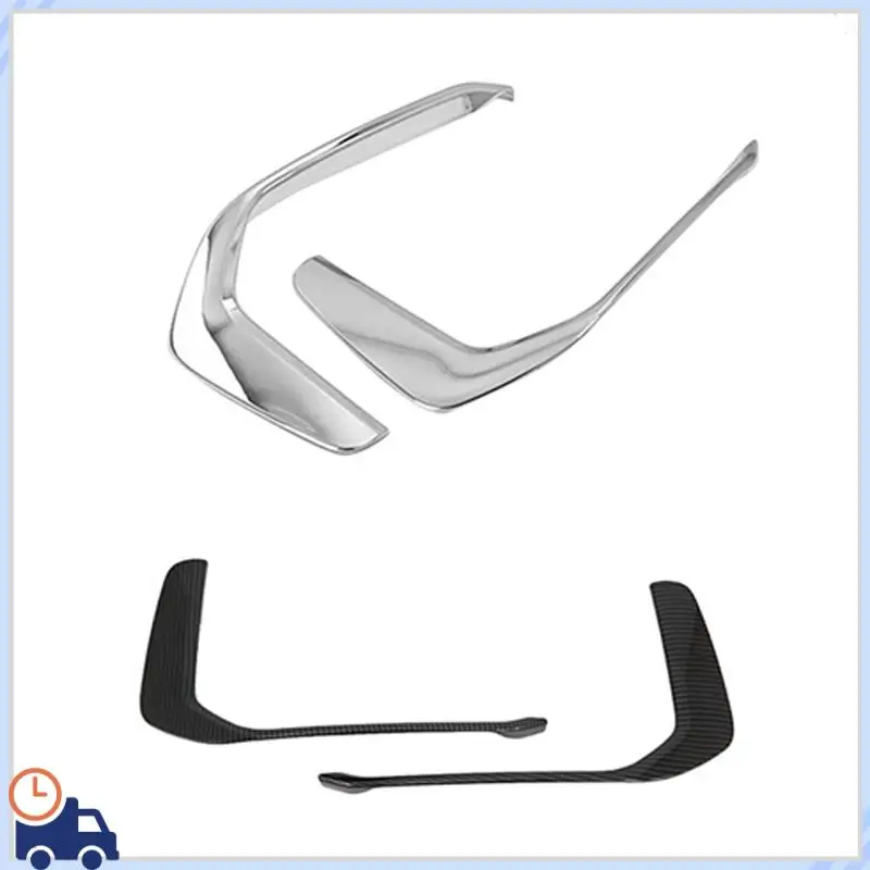 

Car Front Fog Lights Lamps Frame Cover Trim Decoration Stickers Exterior Replacement For A6 C8 19-21 (Silver)