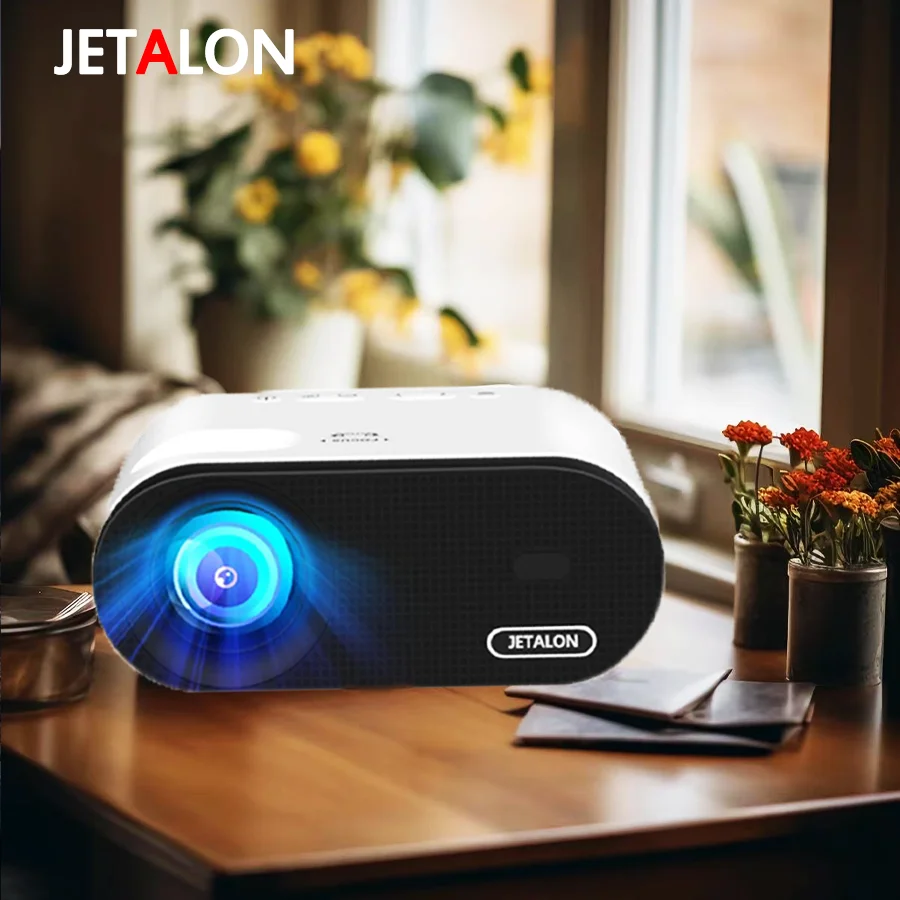 

Mini Projector Native 1080P Full HD Beam 4K Video WiFi LED Portable Beamer Compatible with HDMI USB Home Low Noise Projector
