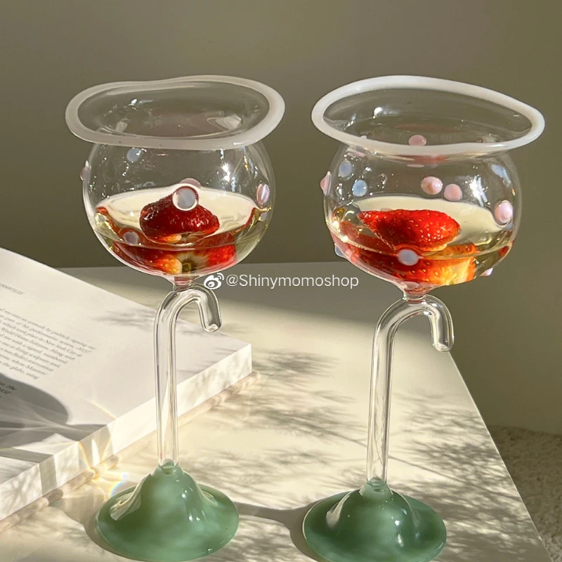 Lollipop, Red Wine Cup, Juice Champagne Cup, Ins, Hanfeng Umbrella Cup, Tall Glass, Candy Cup Double Wall Glass Cup