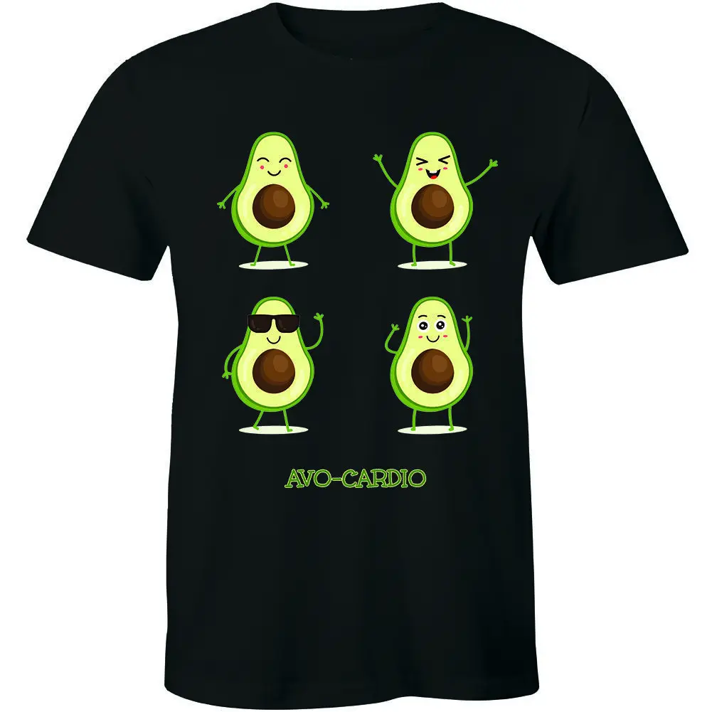 

Cute Avocado Shirt Avo-Cardio Workout Pun Slogan Joke Healthy Eating Men Tee