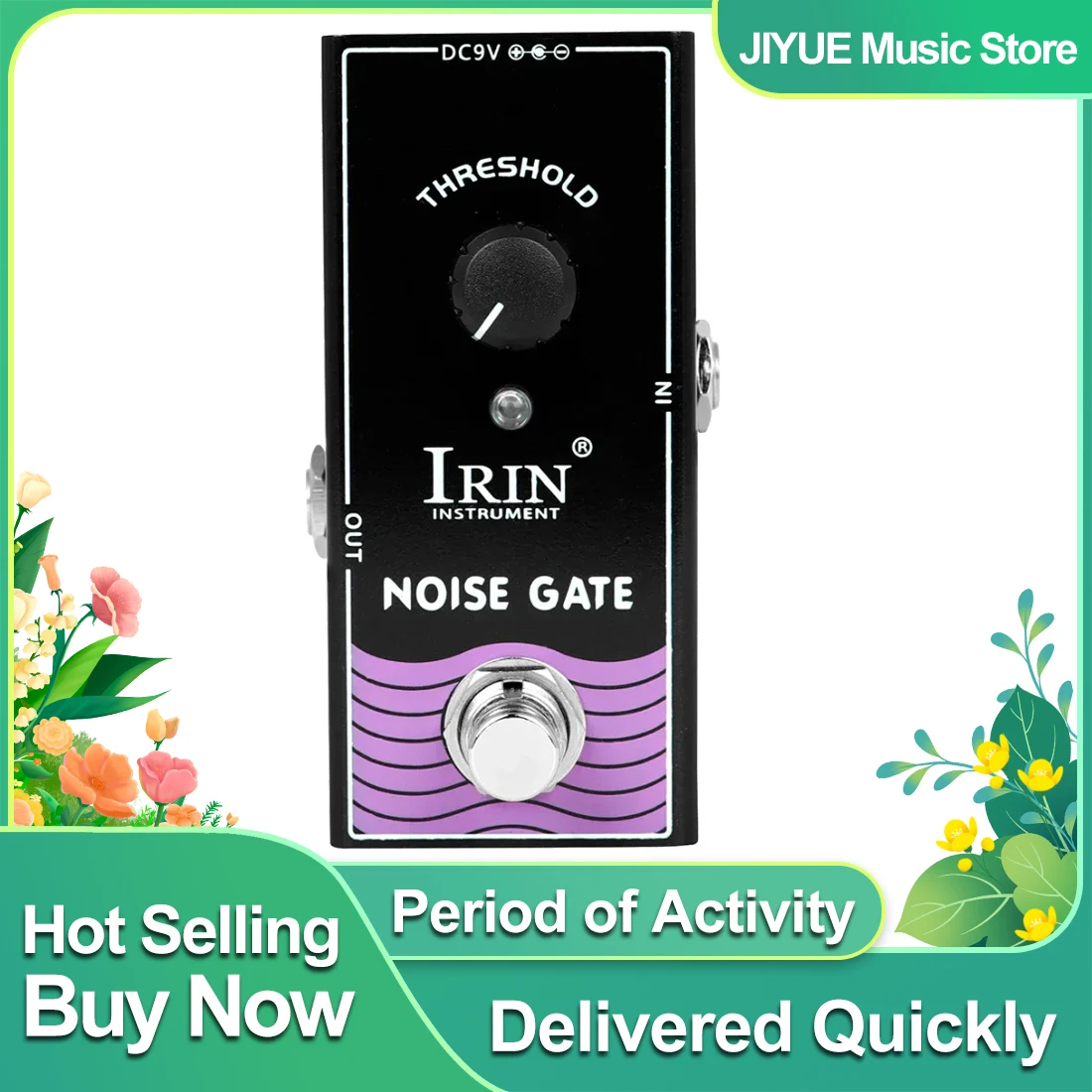 IRIN RF-15 Noise Gate Elektrische Guitarra Effekt Pedal Einstellbare Schwelle Noise Gate Effekt True Bypass Pedal Gitarre Teile