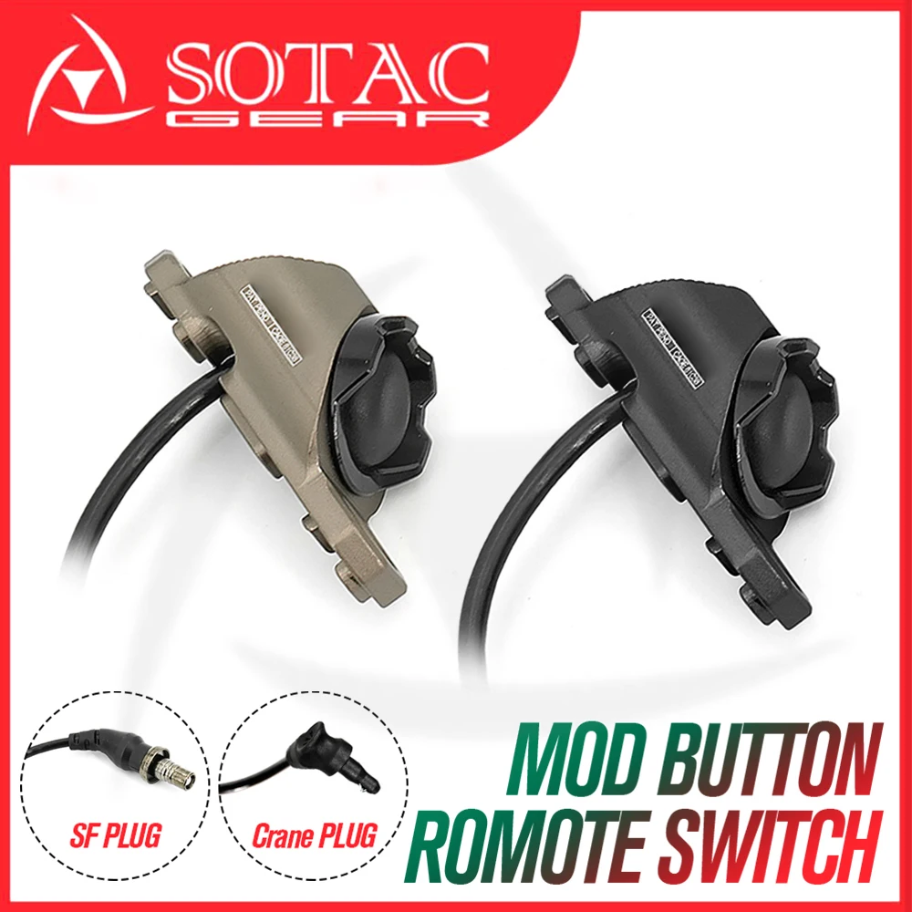 SOTAC Weapon Remote Switch MOD-C For M-LOK Rail Mount Tactical SF Flashlight Or Laser Crane Plug Tactical Accessories