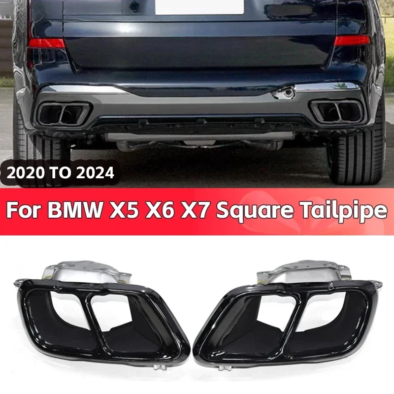 

For BMW X5 G05 X6 G06 X7 G07 muffler tip tailpipe nozzle exhaust system body modification accessories 2020-2024