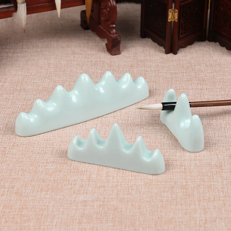 1 Pcs Ceramic Writing Brush Holder Chinese Calligraphy Pen Holder For Painting