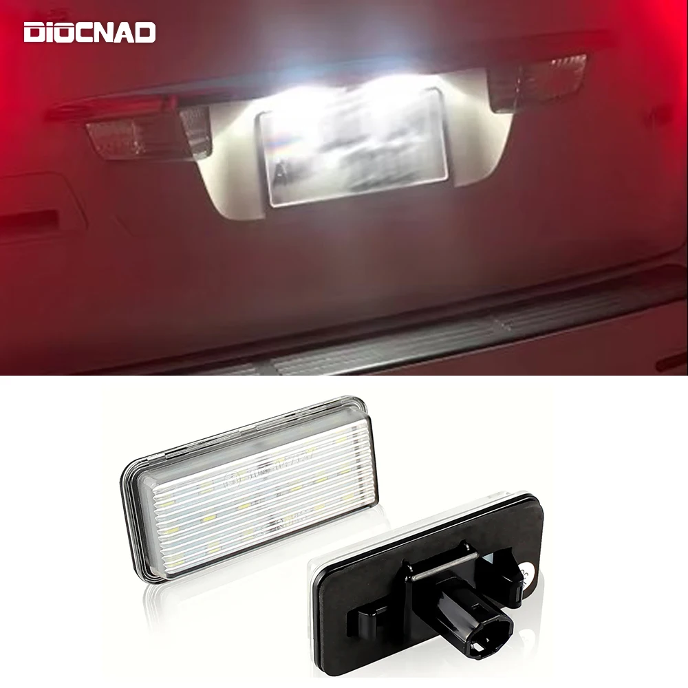 2 pçs luz da placa de licença para toyota land cruiser 120 land cruiser 200 prado 200 lexus lx470 gx470 led canbus número lâmpada da placa