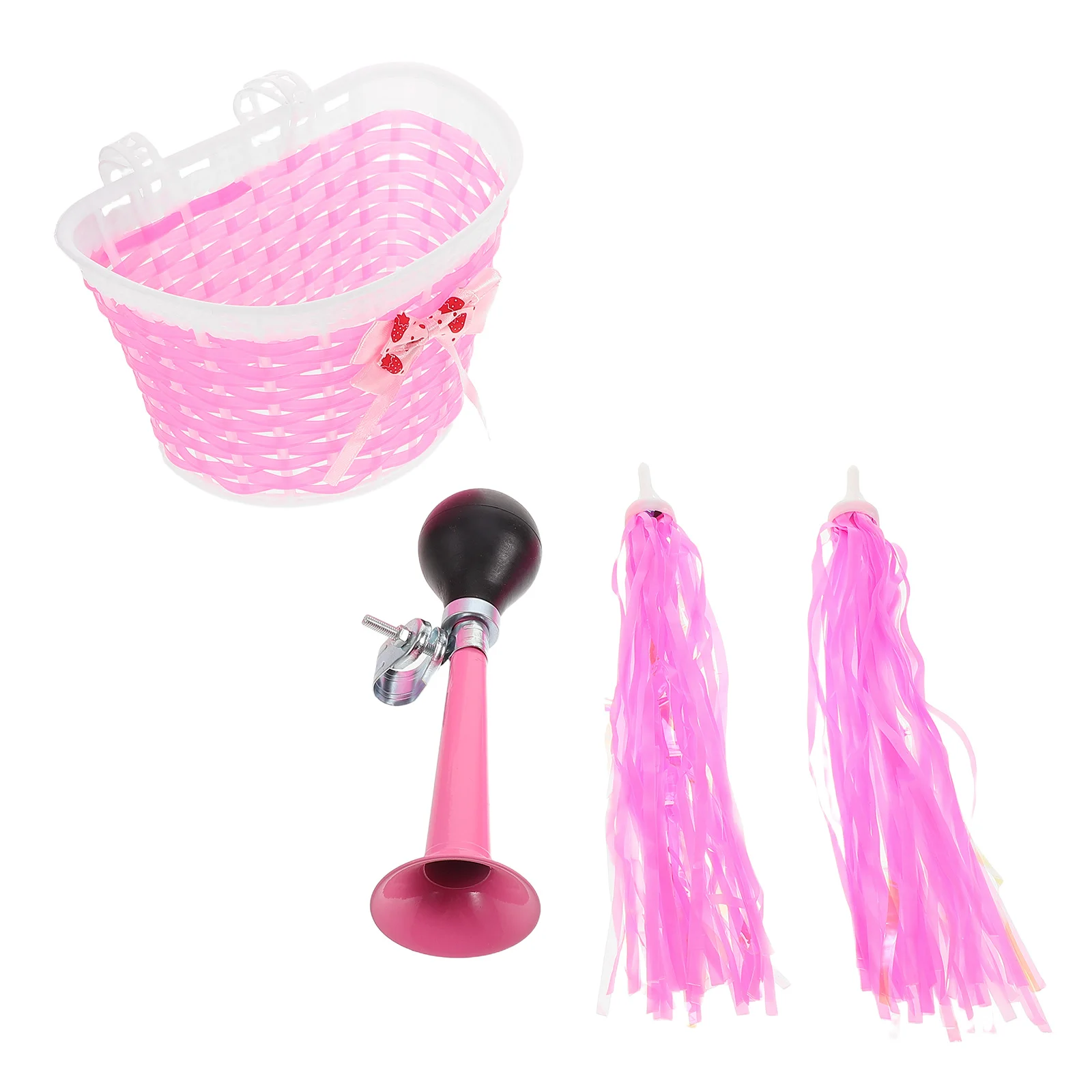 

1Set Childrens Basket Lightweight Bike Accessories Girls Tassels Bell Streamers Scooter Ribbons Kids