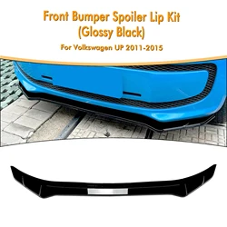 For Volkswagen UP 2011-2015 Front Bumper Spoiler Lip Gloss Black/Carbon Fiber Look Lower Splitter Body Protector Guard Plate Kit