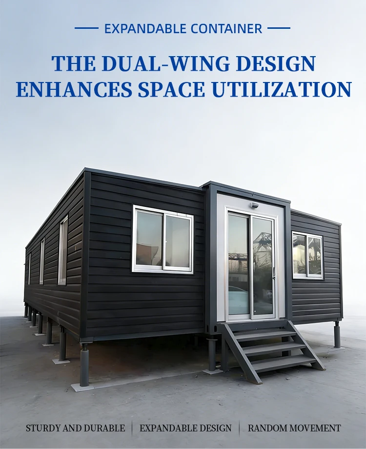 Prefabricated Container House Luxury 2 3 4 Bedrooms 20ft 40ft Expandable Container Home Mobile Folding Cabin Fast Delivery