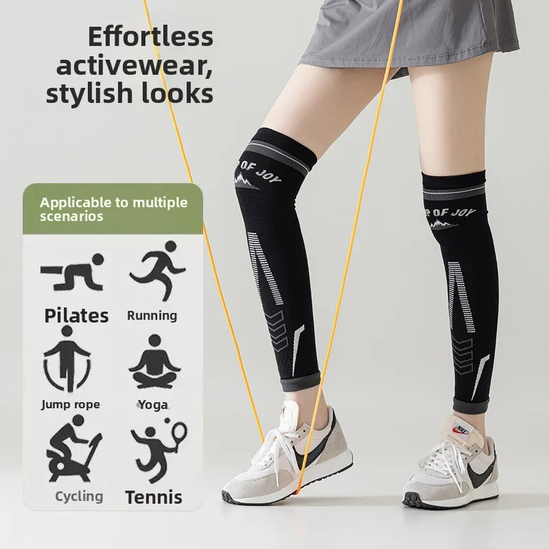 New Pressure Socks Women's Sports Fitness Leg Socks Knee Leg Cover Professional Running Jump Rope Riding Yoga Knee Socks. - view 2