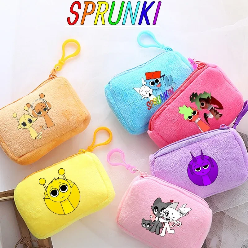 Sprunki Wallet Incredibox Cute Purse Cartoon Game Print Coin Purses Portable Large Capacity Fashion Wallets Birthday Party Gifts