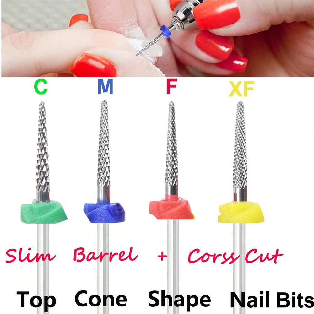 1Pcs Professional 3/32'' Carbide Tungsten steel Nail Drill Bit - Safe & Effective for Manicure, Pedicure, Cuticle Care & Gel
