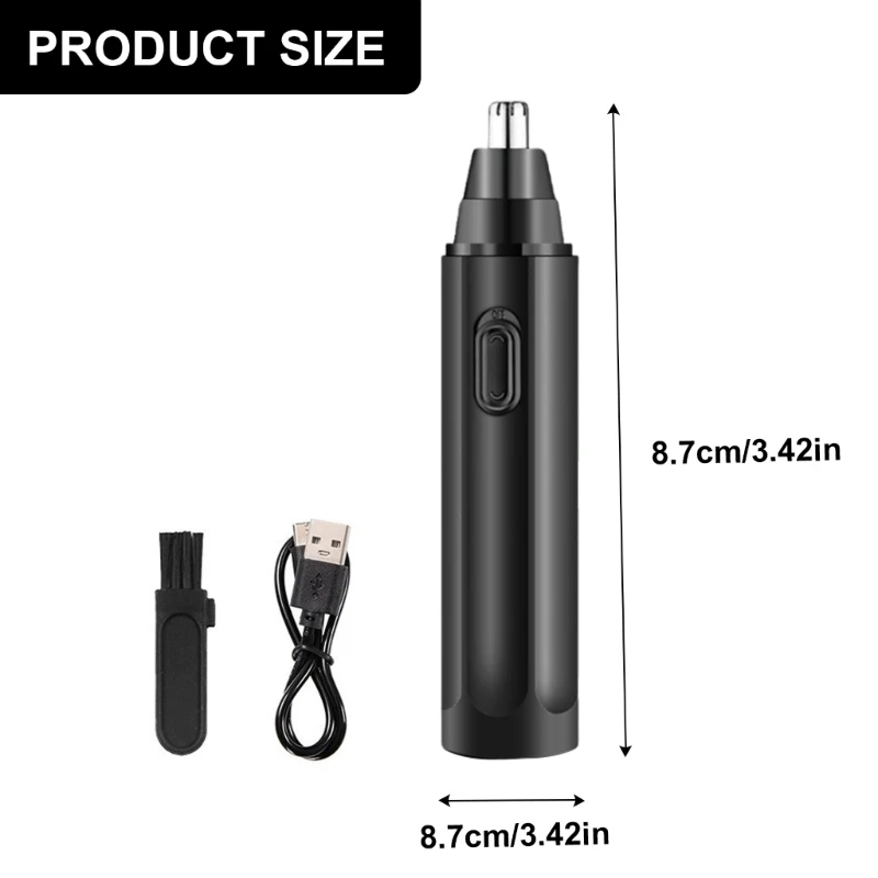 ماكينة تشذيب شعر الأنف الكهربائية البلاستيكية أداة إزالة الشعر اللطيفة السريعة لشعر الأنف