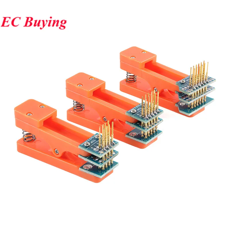 Test Stand PCB Clip 2.54mm Spacing Clamp Burning Fixture Probe Pogo Pin Download Program Burn 3P 4P 5P 6P 7P 8P 9P 10P 12P Cable