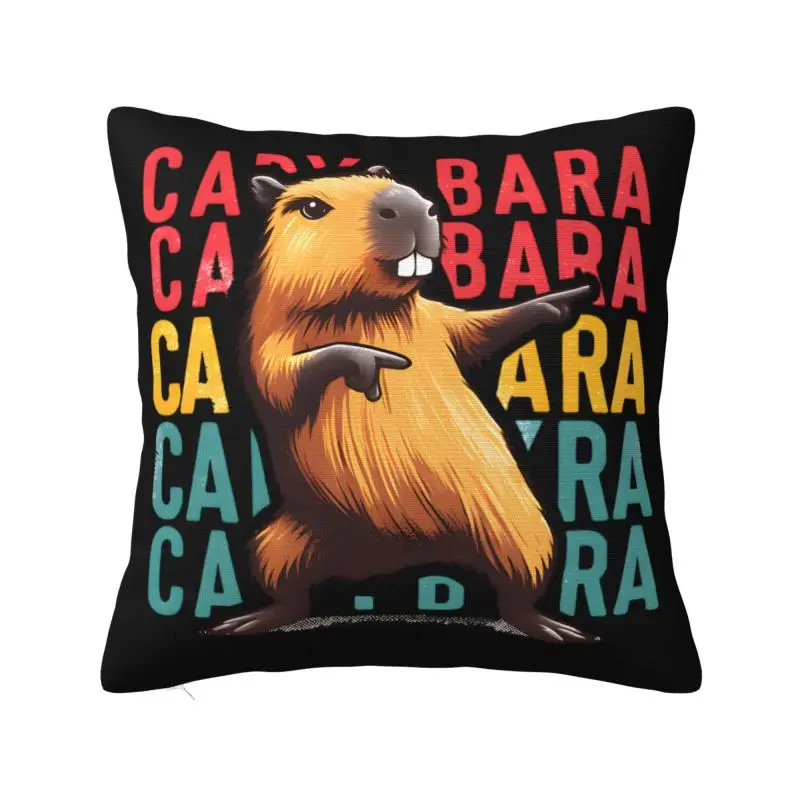 Cute Giant Cavy Capybara Throw Pillow Covers Bedroom Decoration Luxury Cushions Cover For Sofa Car Square Polyester Pillowcase