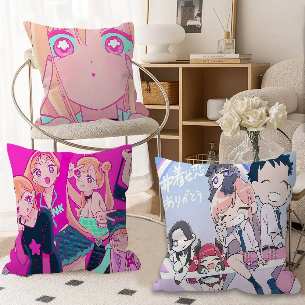 

M-My Dress-Up Darling Anime Pillow Covers Cartoon Sofa Decorative Home Double-sided Printing Short Plush Cute Cushion Cover