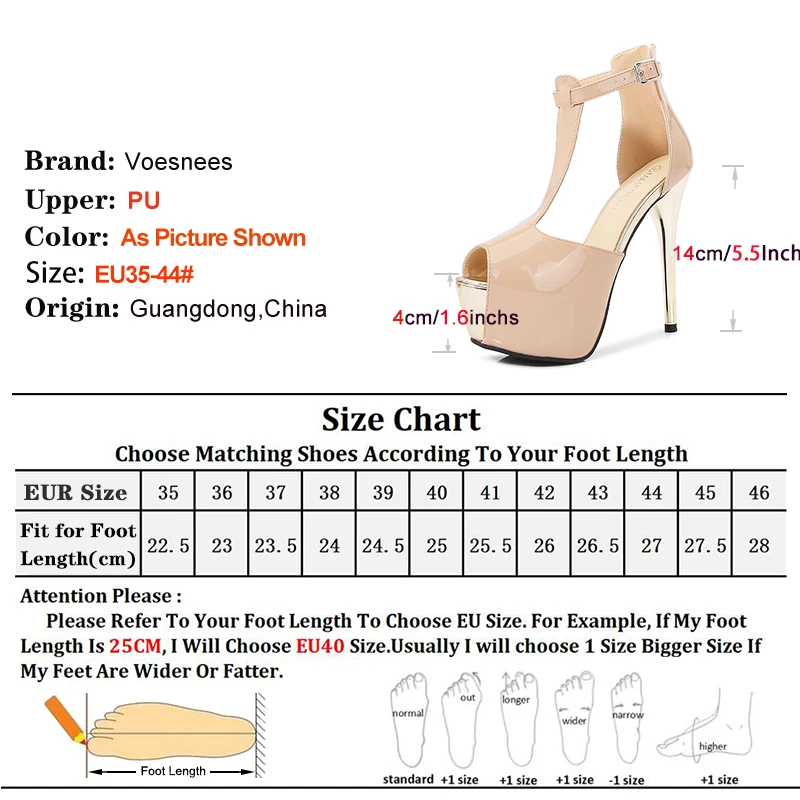 14CM High Heels Sandals For Women Black Peep Toe Party Dress Shoes Fashion Show Summer Platform Sandals Night Club Dance Shoes