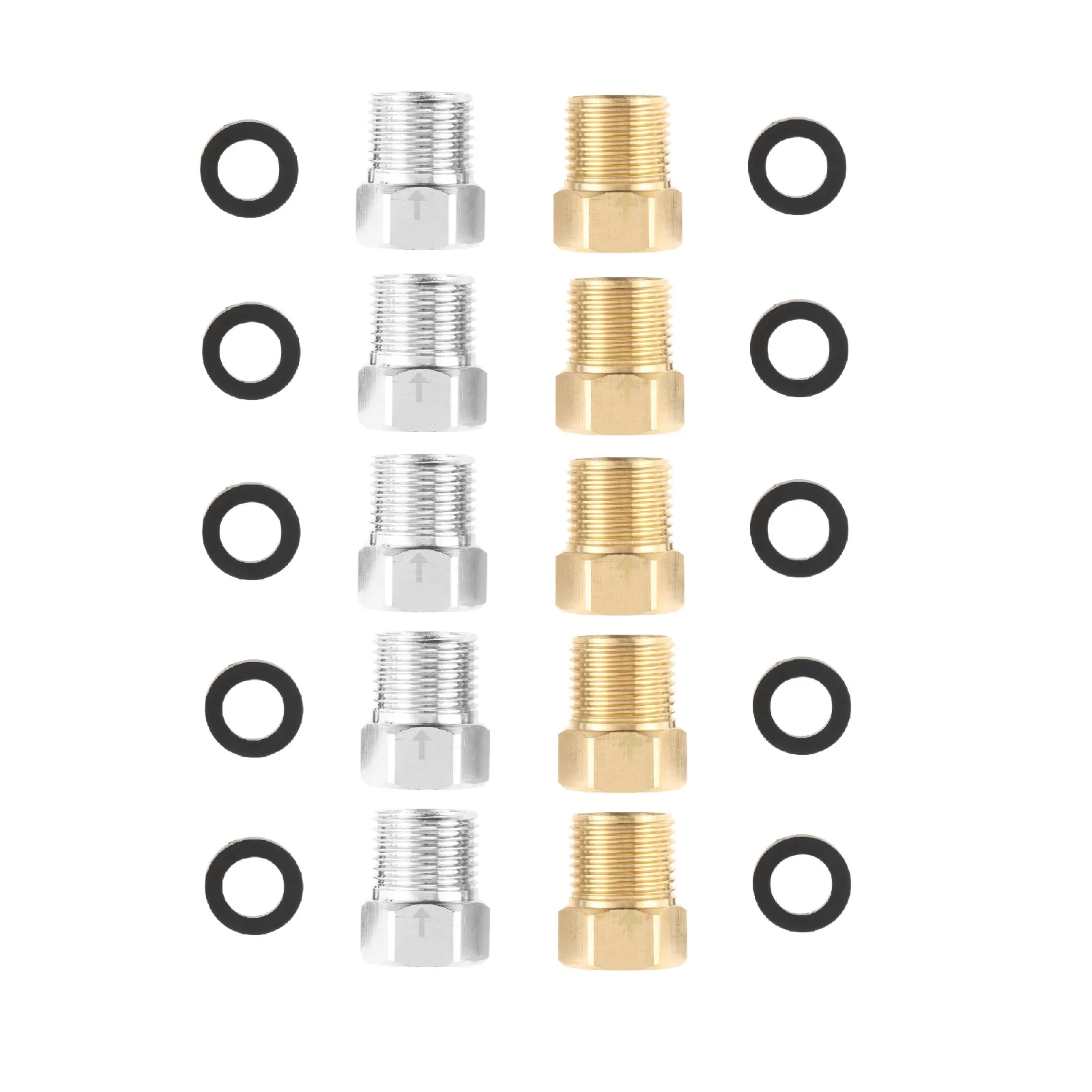 5 válvulas de retención de acero inoxidable con rosca macho y hembra, válvula unidireccional antirretorno de 29*22mm para inodoros, torres de agua y calentadores de agua.