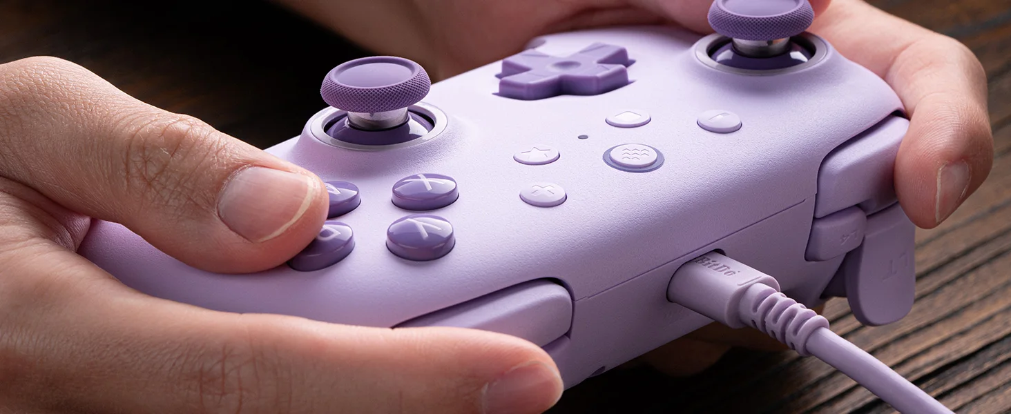 8BitDo Ultimate 2C Kabelgebundener Controller mit Hall-Effekt-Joysticks für Windows und Android, Kabelgebundenes Gaming mit 1000Hz Abfragerate – Detail 7
