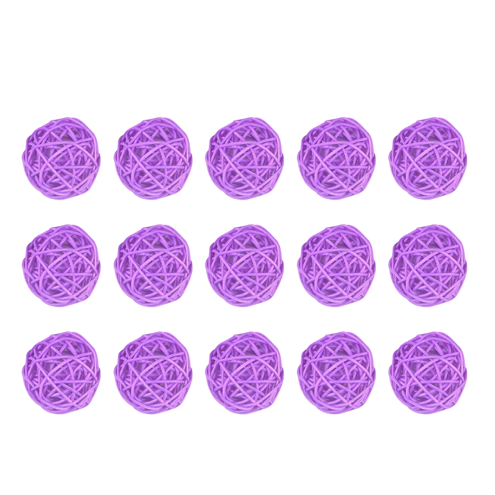 

15 Pcs Rattan Ball Decoration Tree Decorations Hanging Vine Ornaments for Kids Rustic DIY Pearl Pendants