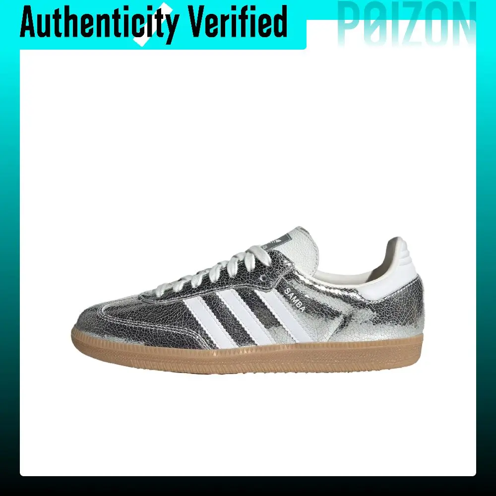 Adidas Originals SAMBA OG Low top German Army Trainers Women's Silver JR0035