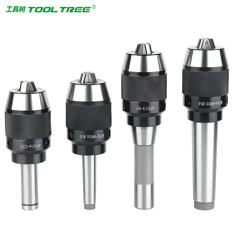 Morse Straight R8 Integrated Keyless Drill Chuck High-Precision Clamping Accessory for Drilling & Milling Machines