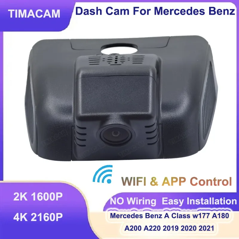 TIMACAM 2K 4K Wifi Dash Cam Camera for Mercedes Benz A180 A200 A220 2019 2020 2021 A Class w177 UHD 2160P Car Dvr Video Recorder