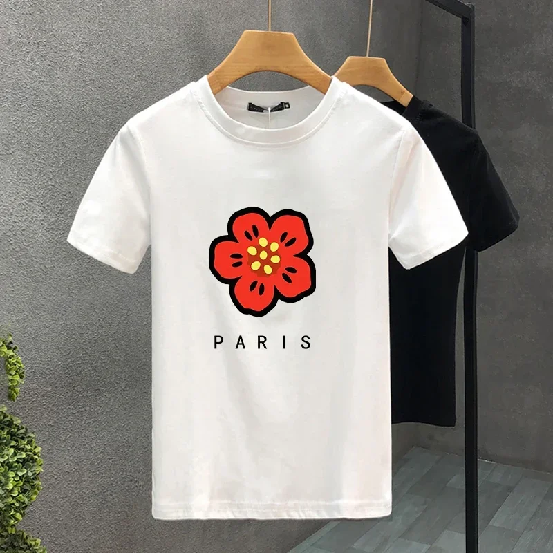 New Paris Printed Cotton Men\'s T-shirt Creative Printed High Quality Luxury Shirt Unisex Brand Top S-7XL Large