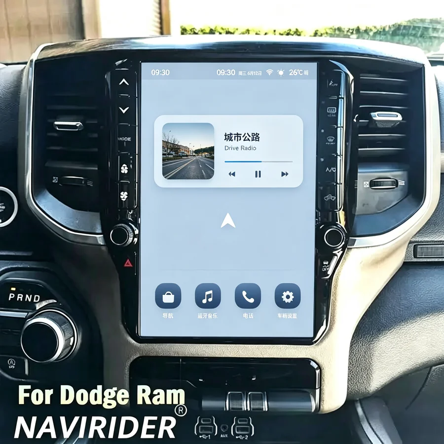 11.6 Inch Touch Screen Android 14 Car Radio Wireless Carplay Android Auto GPS Car Stereo Head Unit For Dodge Ram 2019-2023
