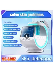 ice blue hydrofacial machine professional 7 In 1 Hydra Dermabrasion Machine Skin Analysis multi-function 7-in-1 facial care