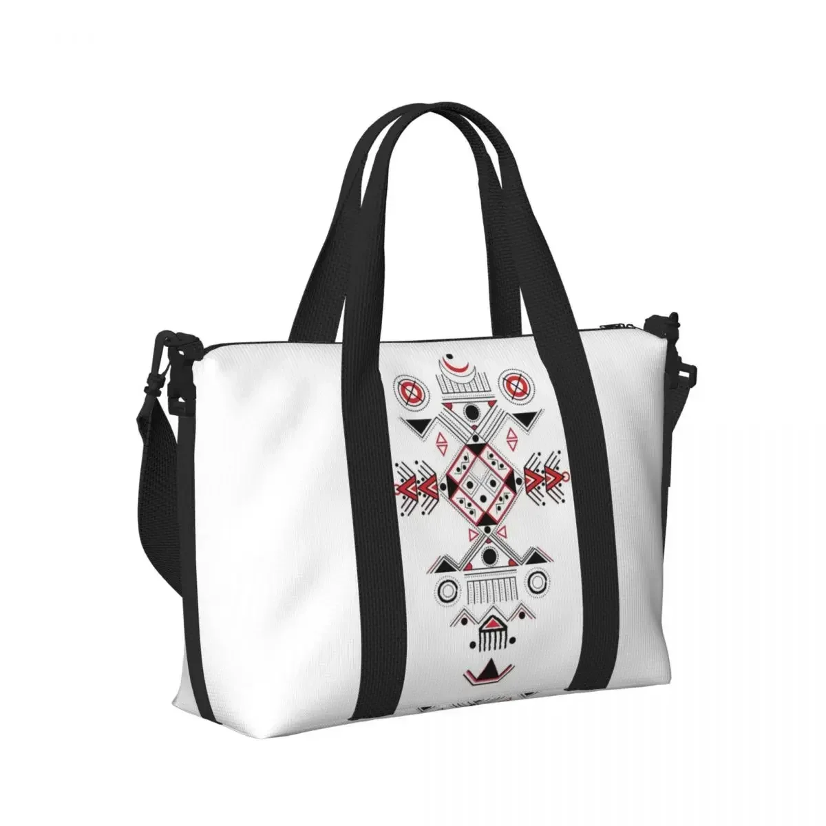 Large Kabyle Bohemia Amazigh Berber Beach Travel Bag Large Capacity Tote Bags for Gym Sport Women Shopping Duffle Shoulder Bag
