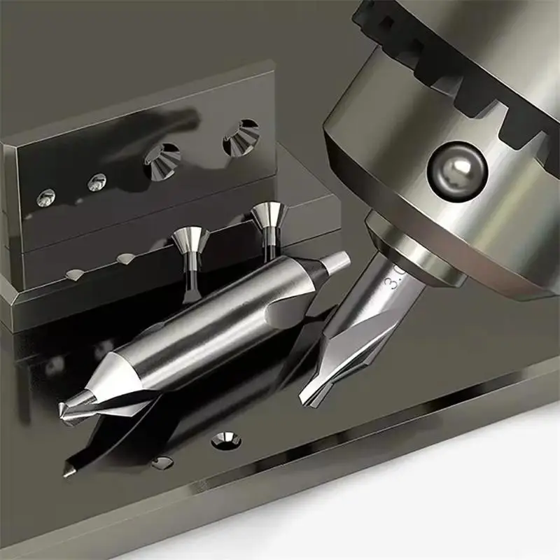 Lathe Center Drill Bits 6pcs Set Sharp High Speed Steel Countersink Tools for Accurate Metal Machining and Crafting