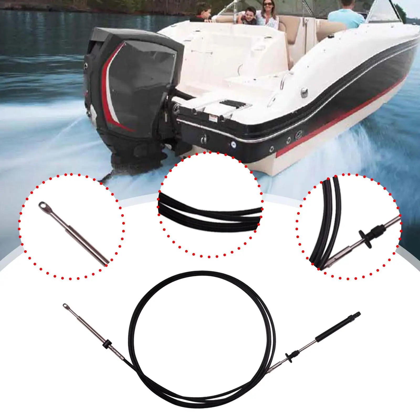 

Throttle Shift Remote Control Cable 0173112 173112 12.5ft Convenient