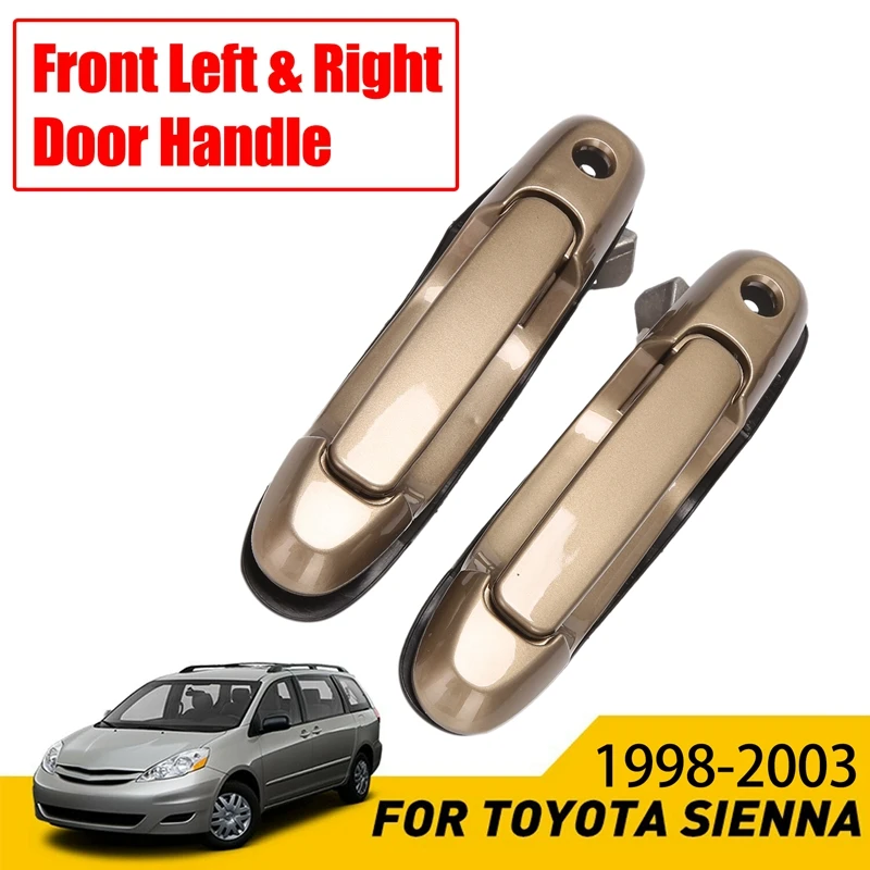 

Комплект ручек для передней и наружной двери для Toyota 1998-2003 Toyota Sienna водителя и пассажира 69220-08010-A0 бежевый