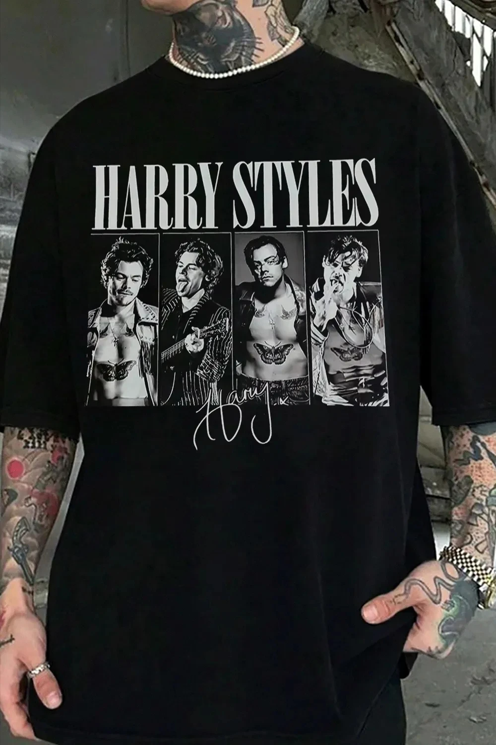 Harry Styles signature graphic 2026 Summer T shirt Cotton Unisex Men‘s Women's T-Shirt Y2k Casual Fans Popular Streetwear Tee