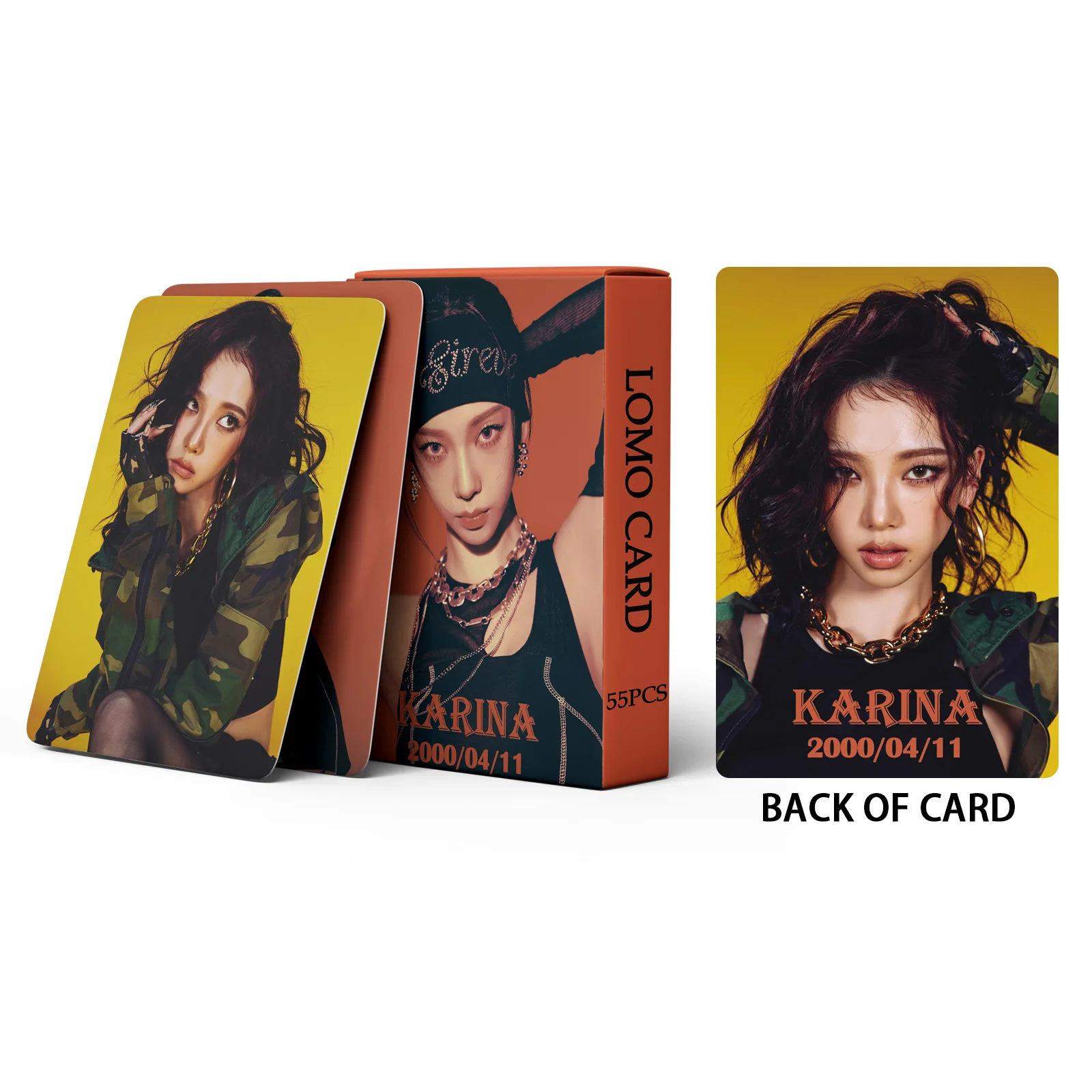 55pcs/Set Kpop KARINA Whiplash lomo cards WINTER solo HD photo cards for fan gifts