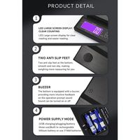 1Pcs 5kg/0.1g 10kg/1g Electronic Kitchen Scale Stainless Steel Waterproof Food Scale LCD Display High Accuracy