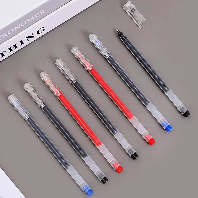 Gel Pen 05mm Black Blue Red Ink Large Capacity Smooth Writing School Student Office Stationery