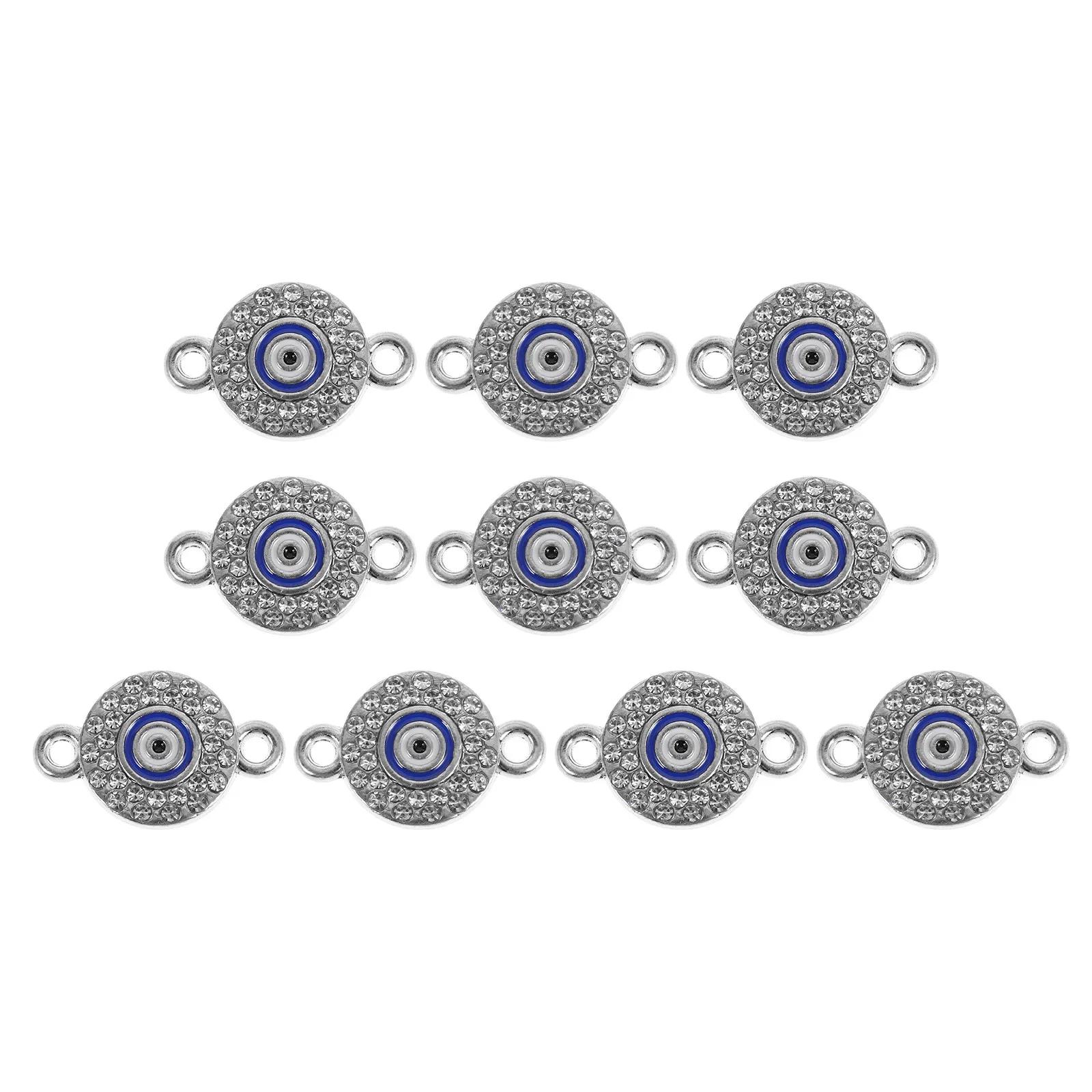 

10 шт. подвесок-талисманов «Злой глаз» из сплава для женщин, для изготовления ожерелий, браслетов, коннекторов, застежек, декора для рукоделия