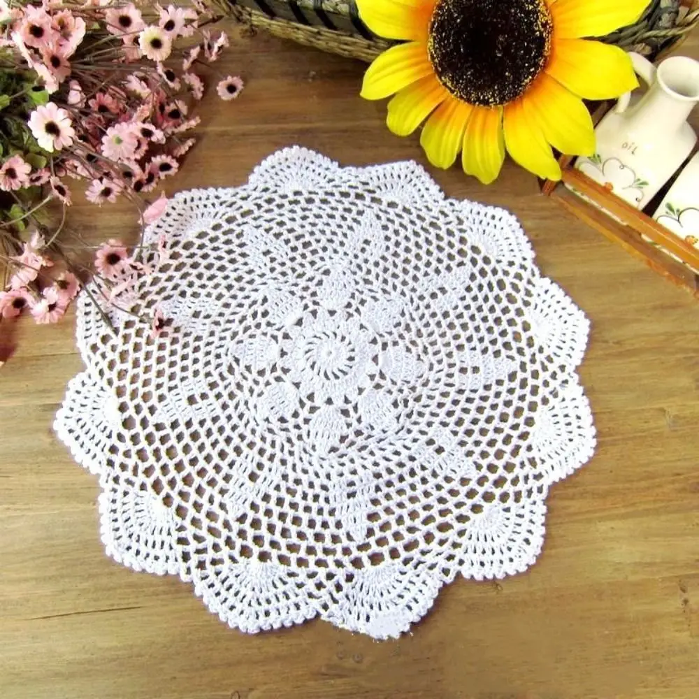 New Round Crochet Doilies Crochet Cotton 35/40CM Crochet Placemats Handmade Doilies